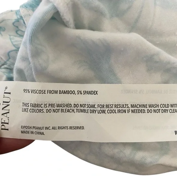 Posh Peanut Parz Floral Blue Kids Onesie 0-3 months - Picture 6 of 6